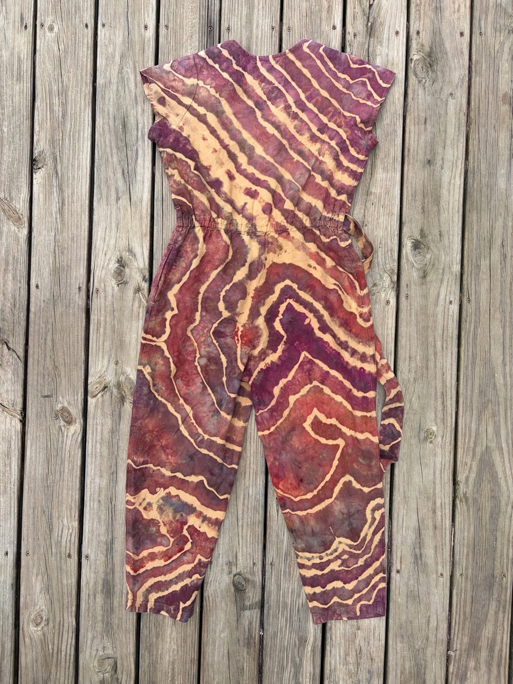 notPERFECTLINEN Ice Dyed Margaret Wrap Jumpsuit - Picture 9 of 11